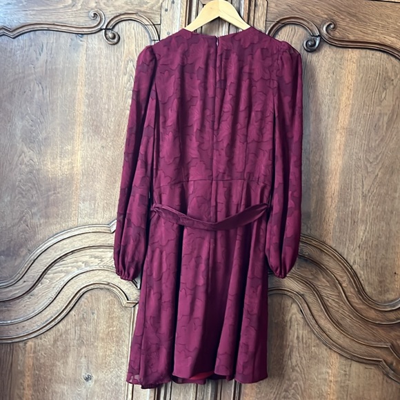 Eliza J Floral Burnout Long Sleeve Fit & Flare Dress NWT - Picture 8 of 13